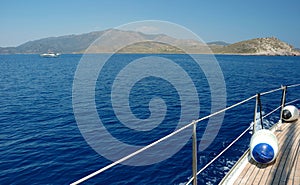 Sailing with wind in Adriatic sea