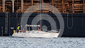 Sailing In Winter On Budd Inlet, Puget Sound, Olympia Washington