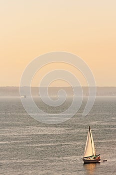 Sailing across Puget Sound