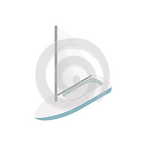 Sailing yacht isometric 3d icon