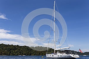 Sailing yacht at Surin national park