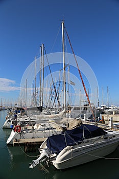 Sailing yachts in Herzliya Marina