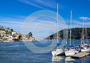 Sailing Yachts Moored at Dartmouth, England