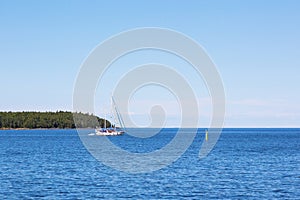 Sailingboat at sea