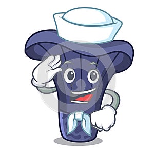 Sailor actarius indigo mushroom character cartoon