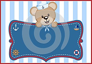 Sailor Bear Digital Clipart Vector