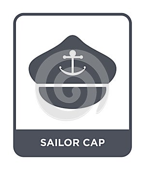 sailor cap icon in trendy design style. sailor cap icon isolated on white background. sailor cap vector icon simple and modern photo