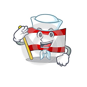 Sailor flag austria isolated with the mascot
