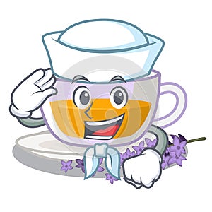 Sailor lavender tea in the mascot shape