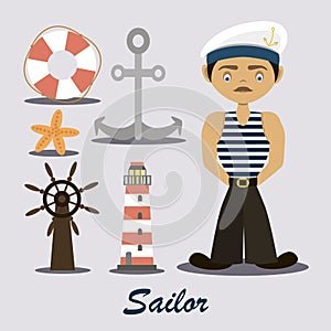 Sailor with a lighthouse