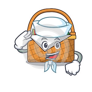 Sailor picnic basket character cartoon