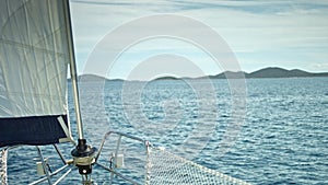 Sailor`s point of view. Sailing near coast