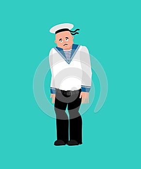 Sailor sad. Russian soldier seafarer sorrowful. Seaman Military