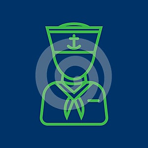 Sailor. Vector illustration decorative design