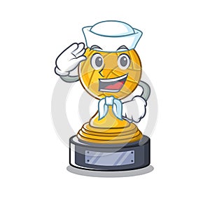 Sailor volleyball trophy isolated in the character photo