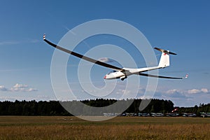 Sailplane on final glide