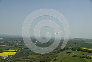 Sailplane, gliders in flight. photo