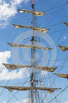 Sails Furled on Fore Mast