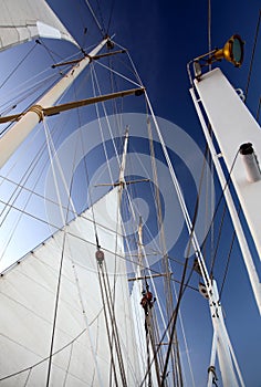 Sails and Rigging on aclipper ship