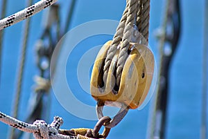 Sails ropes pulley