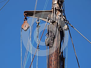 Sails ropes pulley