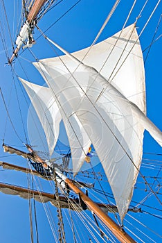 Sails on sailboat