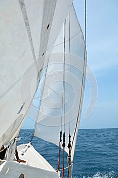 Sails on a sailboat