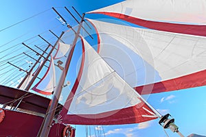 Sails on a ship