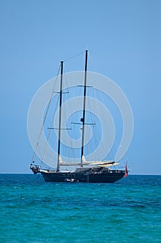 Sailship on the sea