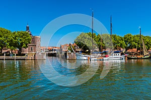 Sailships moored in Enkhuizen Netherlands