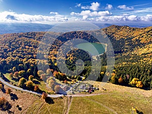 Saint Ana Volcanic Lake near Baile Tusnad and Baile Balvanios in