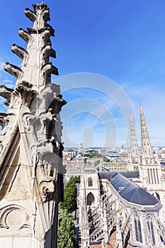 Saint Andre Cathedral on Place Pey-Berland in Bordeaux