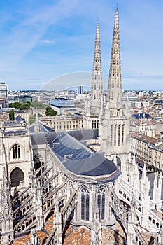 Saint Andre Cathedral on Place Pey-Berland in Bordeaux photo