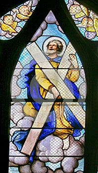 Saint Andrew - Stained Glass in quartier Latin, Paris, France