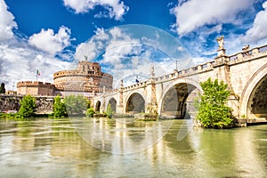 Saint Angelo Castle on a Sunny Day, Castel Sant Angelo in Rome