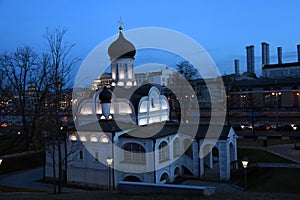 Saint Anna church in Moscow at night