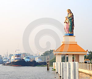 Saint Anna statue by the river