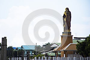 Saint Anne statue at Tha Chin river riverside in Anna church for thai people and foreign travelers travel visit and respect