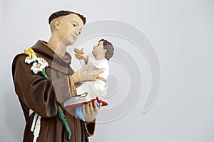Saint Anthony of lisbon and baby Jesus catholic image