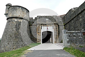 The Saint-Antoine gate in the ramparts of the village of Navarrenx in Bearn