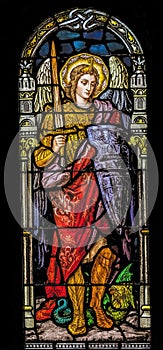 Saint Archangel Michael Stained Glass Saint Mary Basilica Phoenix Arizona