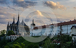 Saint Barbara Church in Kutna Hora, Czech Republic. UNESCO