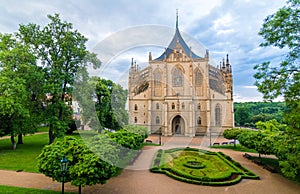 Saint Barbara Church in Kutna Hora, Czech Republic. UNESCO