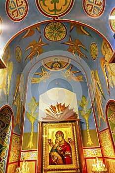 Saint Barbara Shrine Ancient Mosaics Golden Icon Basilica Saint photo