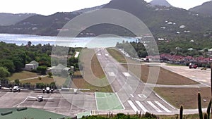 Saint Barth Airport Runway Zoom Out