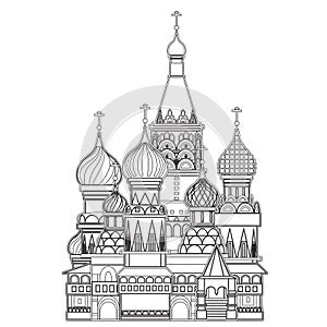 Saint Basil cathedral , Moscow, vector