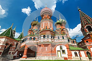 Saint Basil cathedral on the Red Square in Moscow, Russia