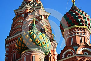 Saint Basil Cathedral and Vasilevsky Descent of Red Square in Moscow, Russia