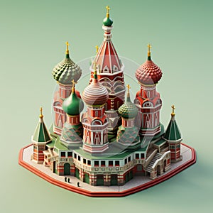 Saint Basil's Cathedral Miniature Display from Russia. The Cathedral of Vasily the Blessed, commonly known as