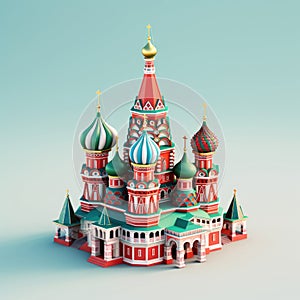 Saint Basil's Cathedral Miniature Display from Russia. The Cathedral of Vasily the Blessed, commonly known as